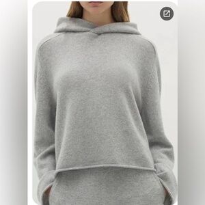 NakedCashmere Light Gray Cashmere Hoodie Sweater